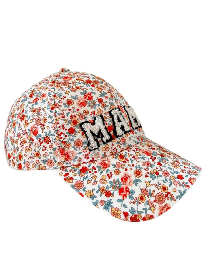 MAMA Adult Baseball Hat, Leonie Floral for wholesale by SpearmintLOVE