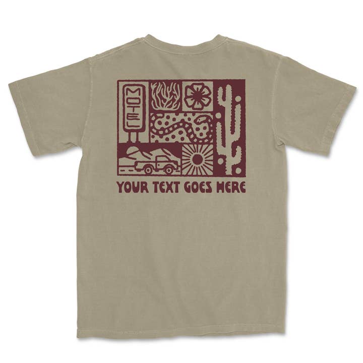 Island View Outfitters – Großhandel T-Shirt mit Siebdruck – Unisex – *BENUTZERDEFINIERTES* Wüstenreise-T-Shirt