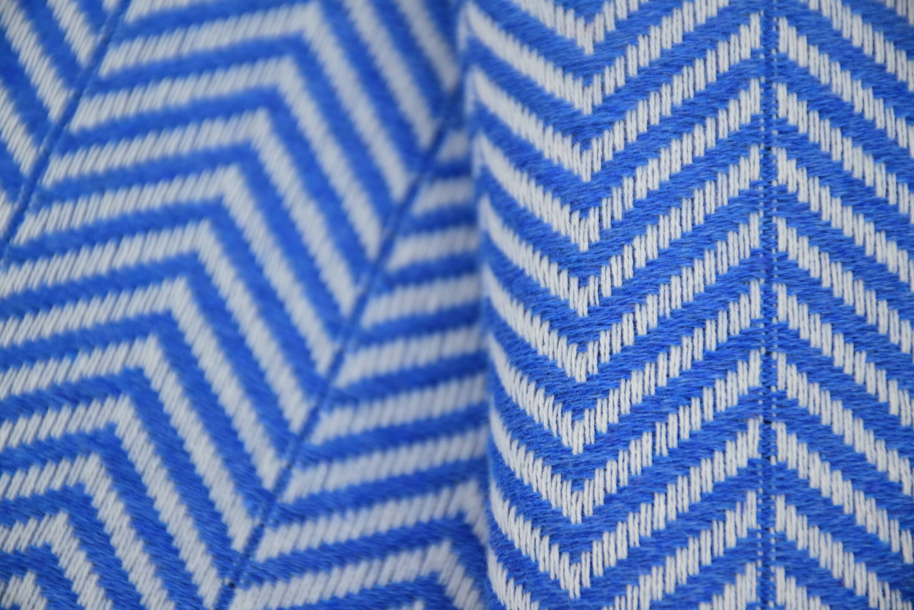 Organic Turkish Towels – wholesale Throw blanket – Ultrasoft Blanket Towel, Blue Herringbone Blanket5