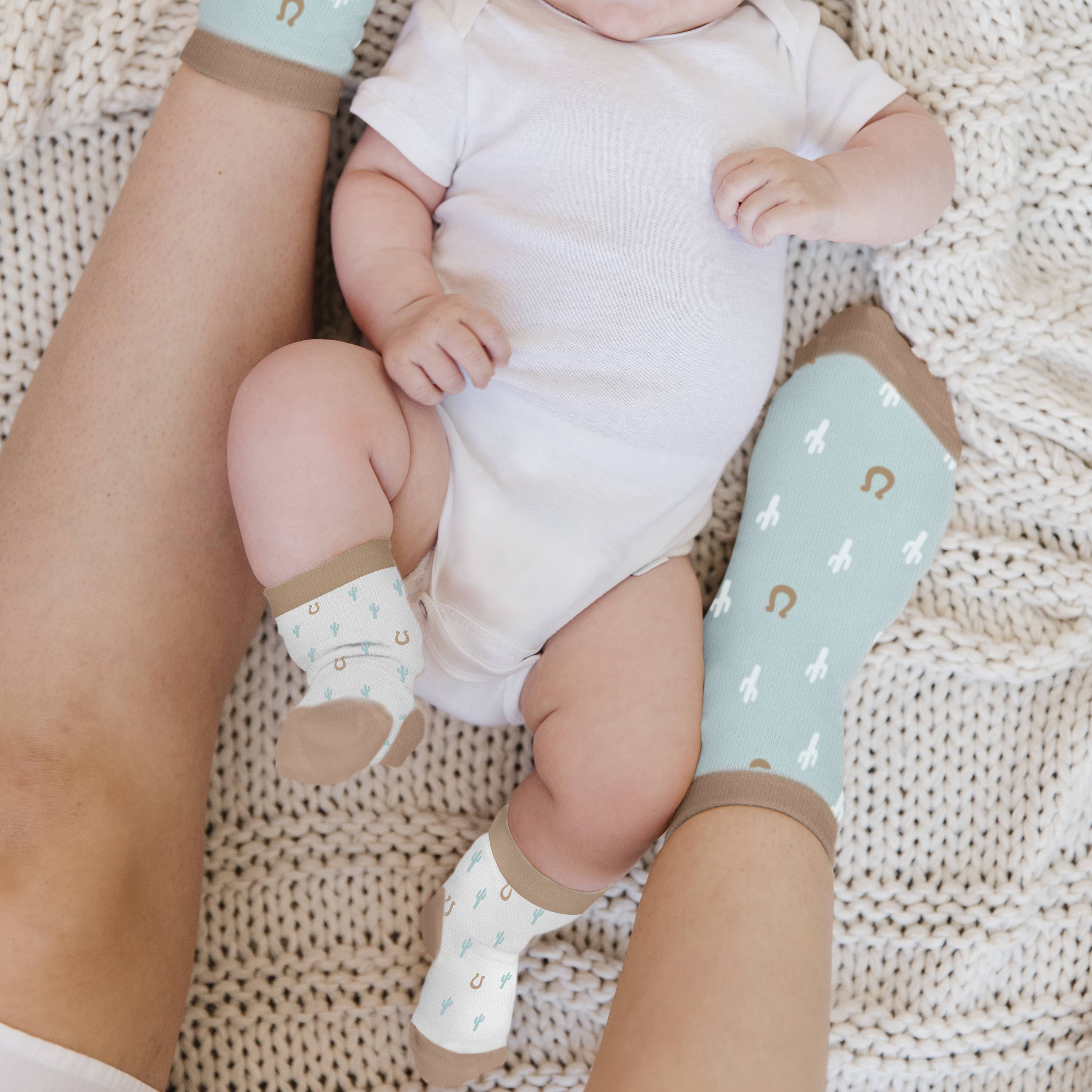 JuJuBe - Wholesale Socks - Women's - Mama & Me Socks Set Howdy Partner Blue3