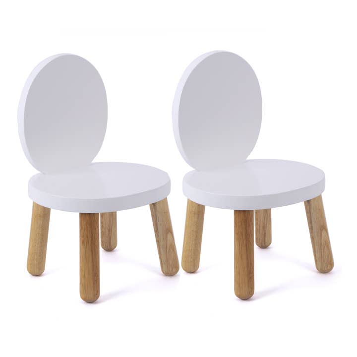 Juego de 2 Mi primera silla Infantil Ovaline Blanco 1-4 años para venta al por mayor de Pioupiou et Merveilles