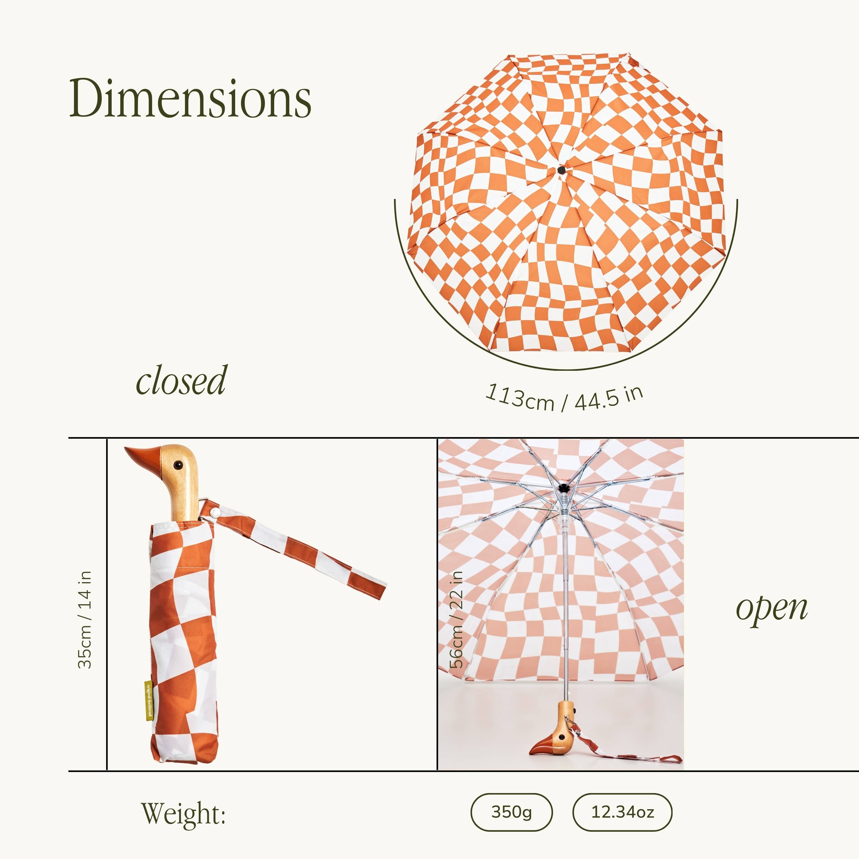 Original Duckhead EU – Engroshandel Paraply - Unisex – Peanut Butter Checkers miljøvenlig paraply fra Original Duckhead EU8