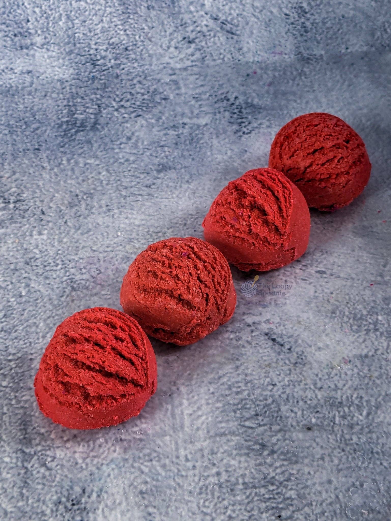 The Loopy Spoonie - Wholesale Bubble Bath - Mini Strawberry Bubble Bath Scoops1