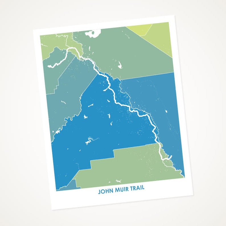 Juanita's Adventures - Wholesale Map - Juanitas John Muir Trail in California Map Print0