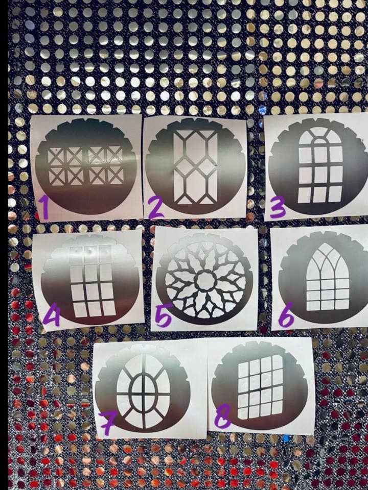 Window Themed Gobo Stickers! for wholesale by R59Creates
