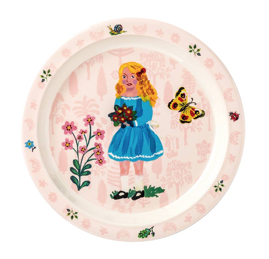 NL905BG Baby plate Nathalie Lété pink for wholesale on Faire0