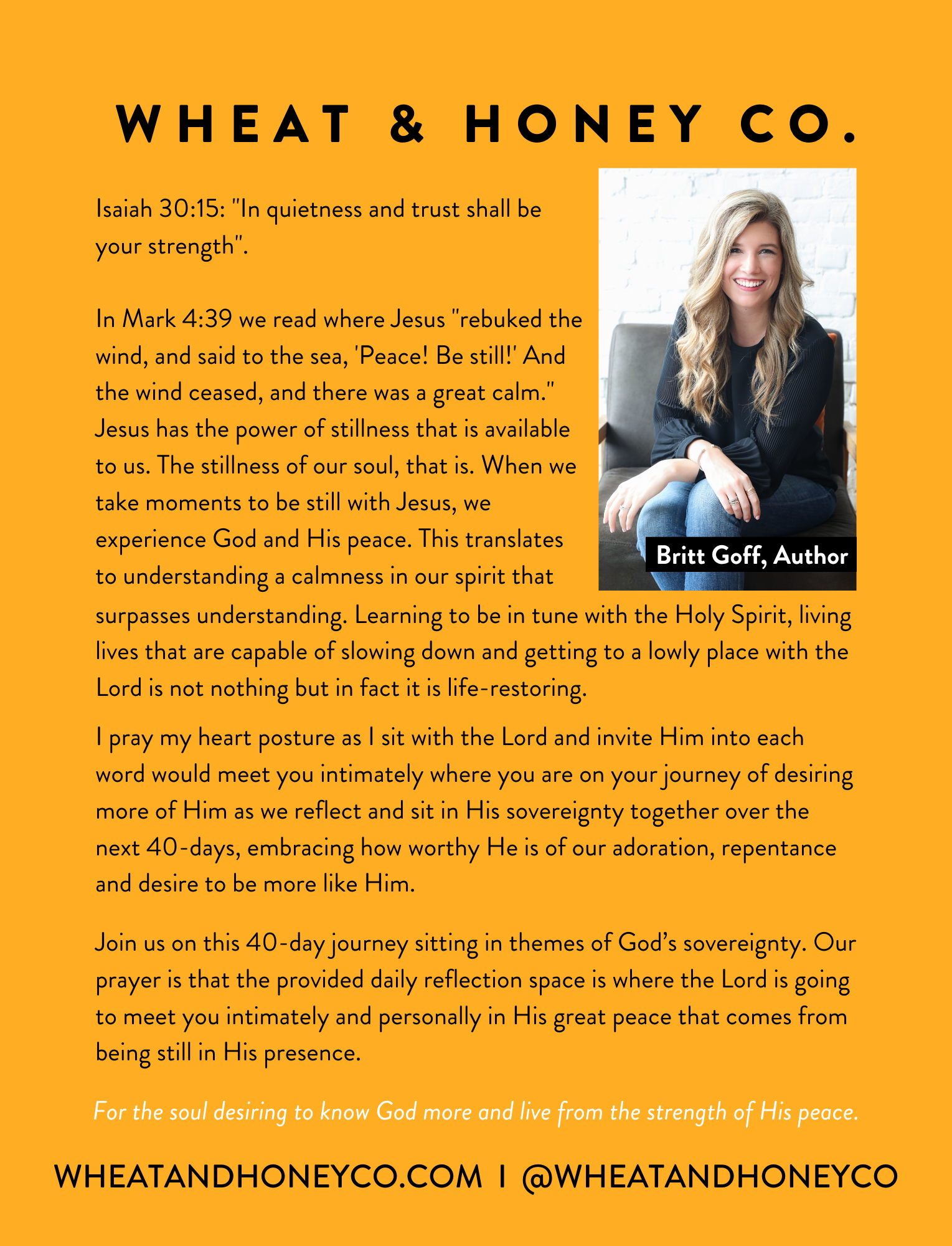 Wheat and Honey Co. - Wholesale Religion Book - Life Less Hurried: 40 days of stillness10