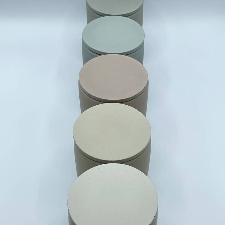 Colyer House Creations - Wholesale Candle Holder - Faire Exclusive Colors Handmade Concrete Candle Vessels 9oz