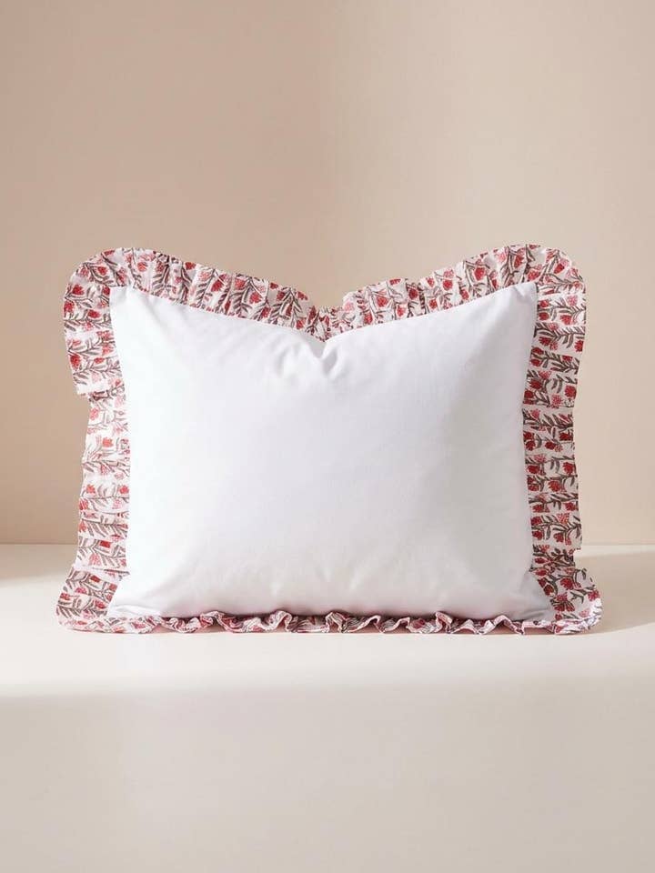 Floral Organic Cotton Poplin Pillowcase for wholesale by Kapara London