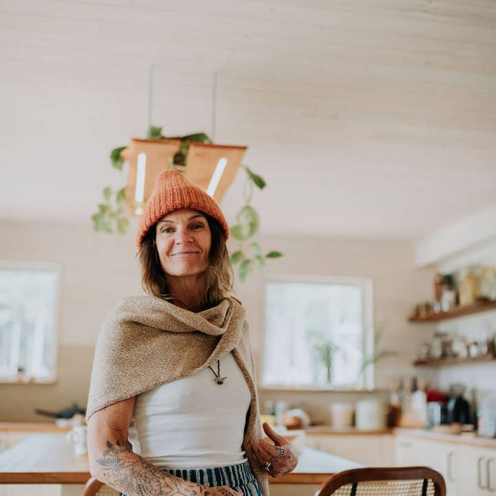 Happy French Gang - Wholesale Wrap - Women's - Hand-loomed Camel Laurette Shawl, Undyed Alpaca4