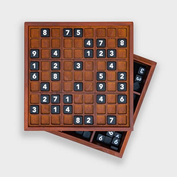 SUCK UK Ltd - USA - Wholesale Board Game - Sudoku Deluxe - Wooden Game4