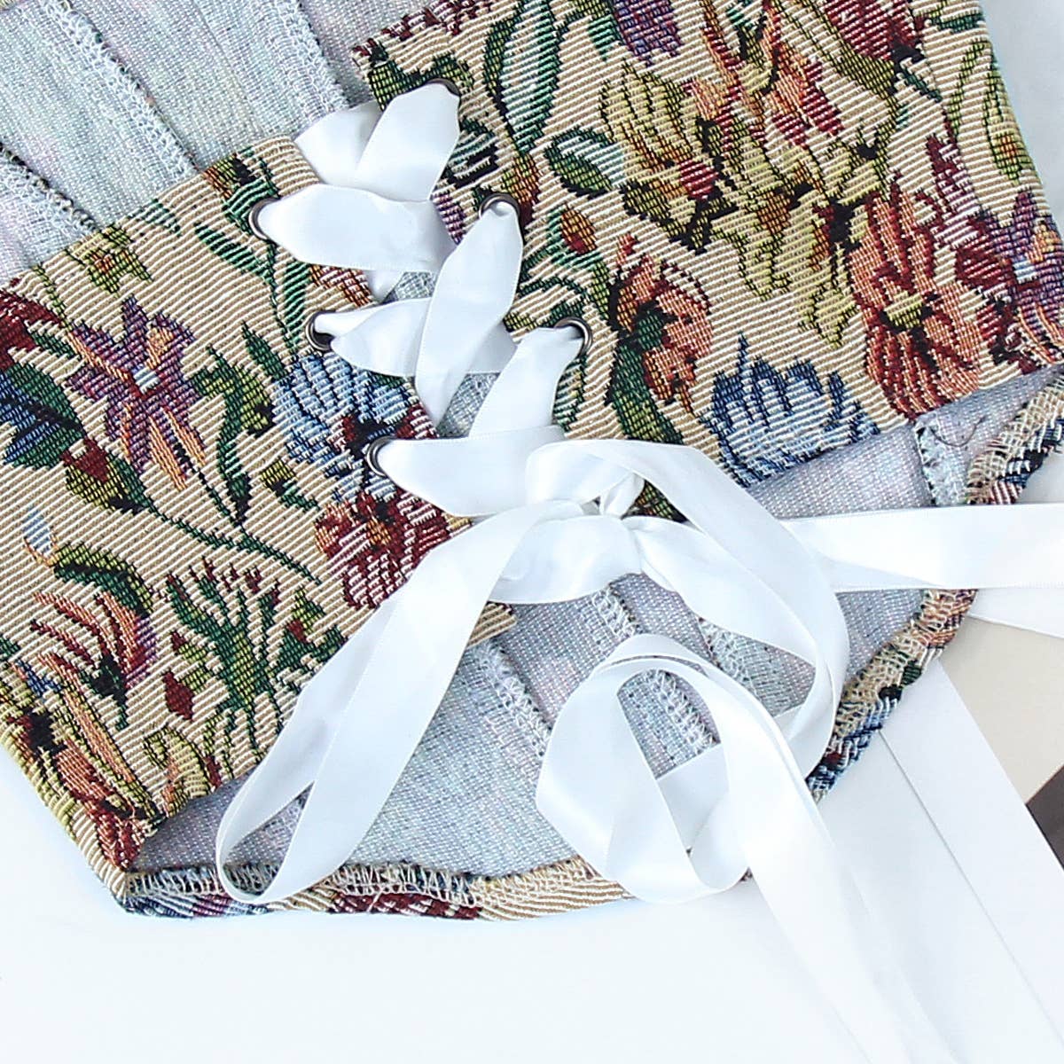 Nude Lace-Up Corset Tube Top for wholesale on Faire7