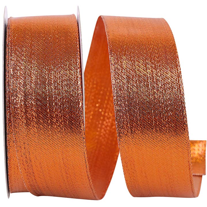 Woven Metallic Lame Wired Edge, Bronze, 1-1/2 In, 25 Yards for wholesale by RELIANT RIBBON