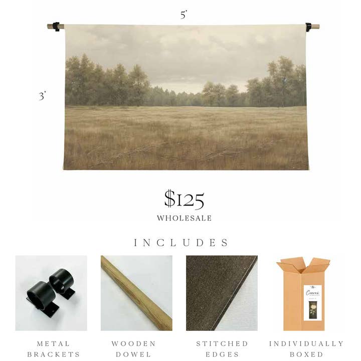 Brayden and Brooks – Impressão artística por atacado – Prelhos de tela horizontais de 6'x3'30