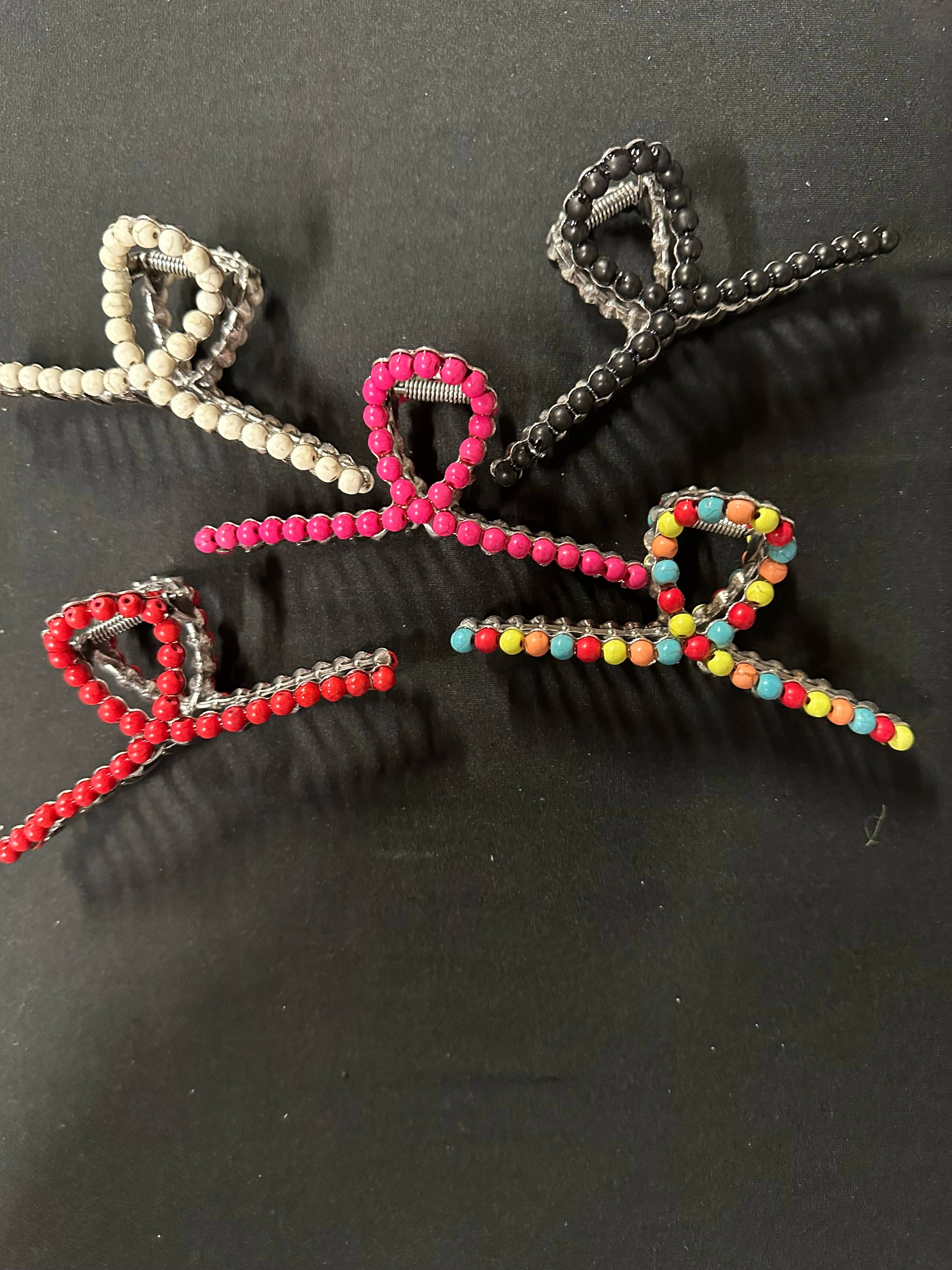 BDN Boutique - Vendita all'ingrosso Fermaglio per capelli - Donna - Grande fermaglio artigliato con perline occidentali0