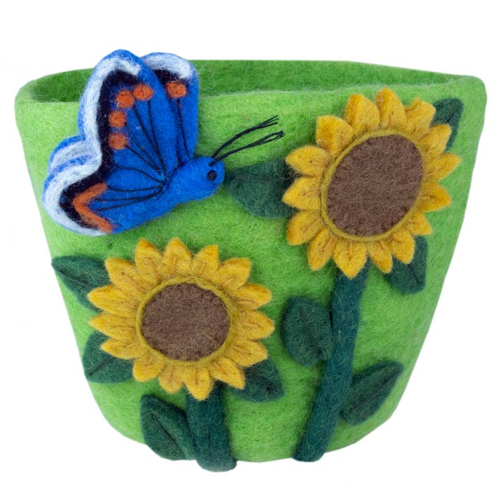 dZi Handmade – wholesale Kruka – Filtkruka: Solros