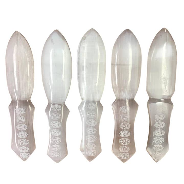 Alliz Trading - Wholesale Spiritual stone/crystal - Selenite 7 Chakra Knife1