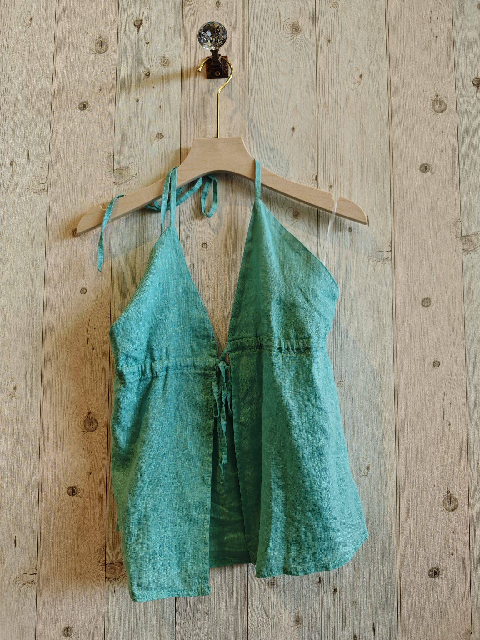 Linen & More - Vente Caraco – femme - T-shirt à bretelles ouvertes 100 % lin REF 215224