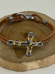 Mixed Metal Cross Twist Bracelet for wholesale by The Artist Jay