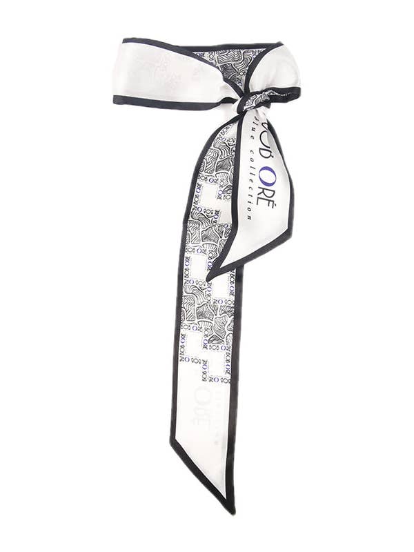 Twilly-Seidenschal, Schwarz für den Großhandel von Bob Ore Blue Collection