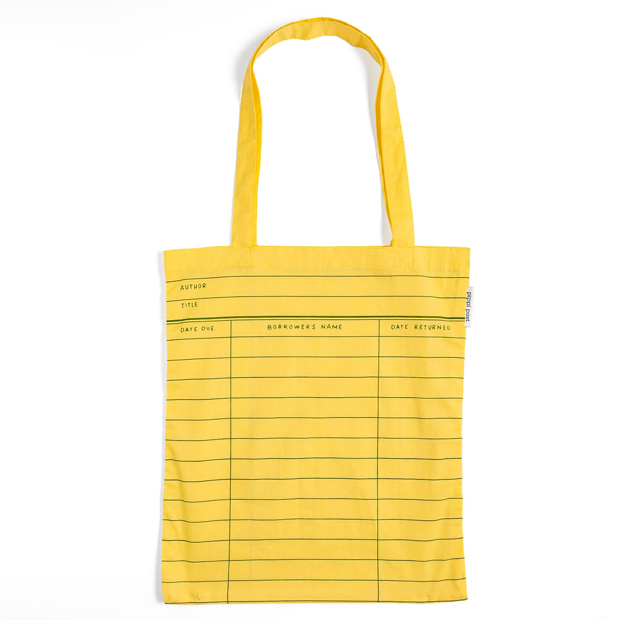 Pippi Post – Engroshandel Tote bag - Unisex – Gul Bibliotekskort Letvægts Sammenfoldelig Indkøbstaske6