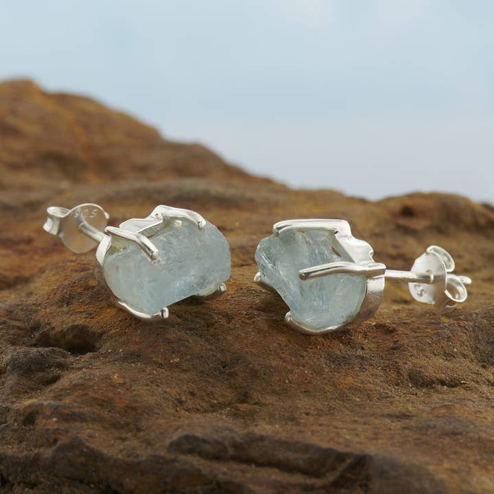 Aguamarina Stud para venta al por mayor de Nugent Jewelry