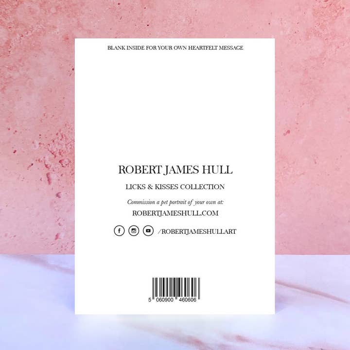 Robert James Hull - Venta al por mayor Tarjetas de San Valentín - Tarjeta de Lamidos y Besos de Labrador Chocolate para San Valentín