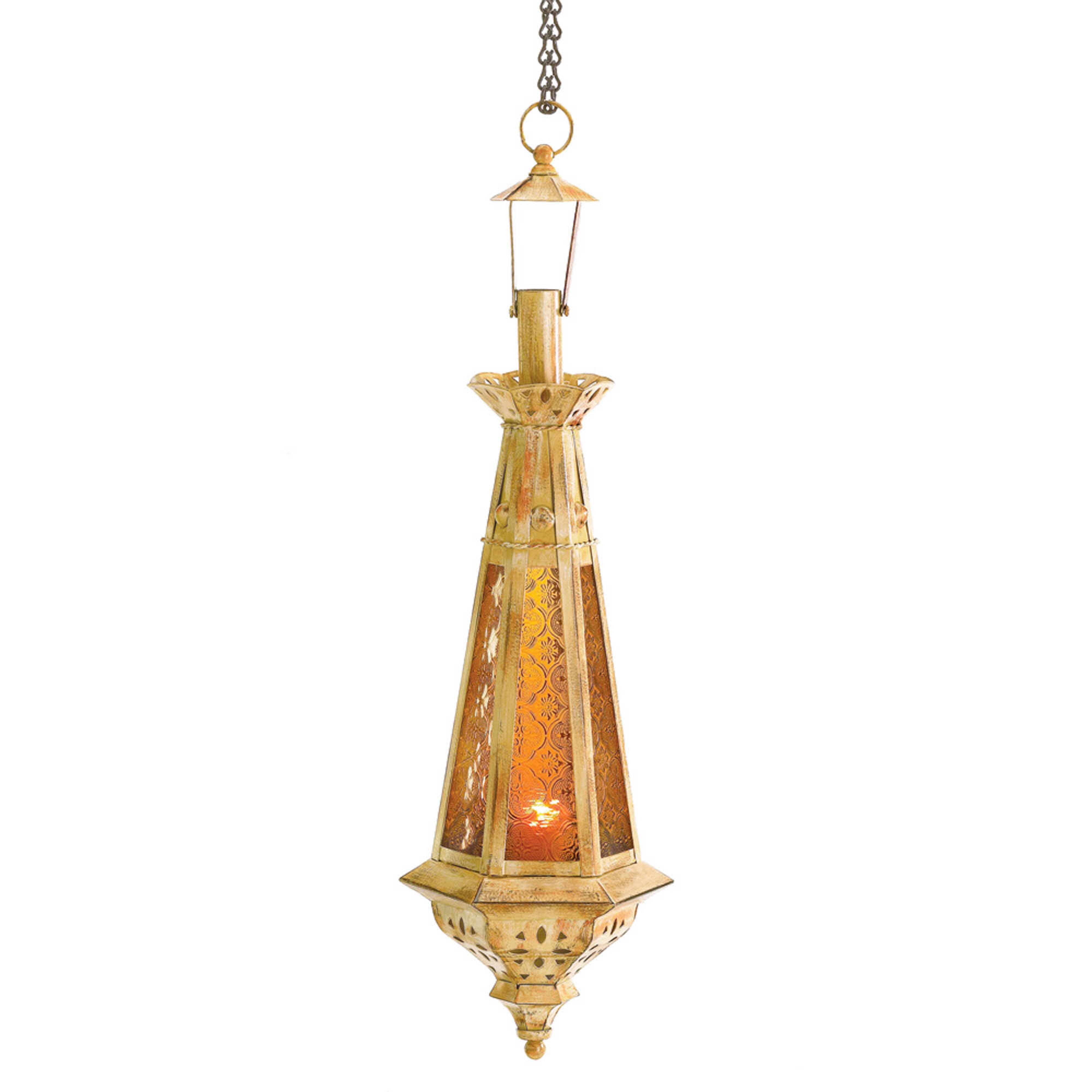 Zingz Home - Wholesale Lantern - Amber Teardrop Lantern0