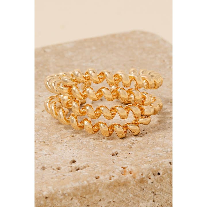 Intricate Twisted Layered Open Band Ring for wholesale by Anarchy Street
