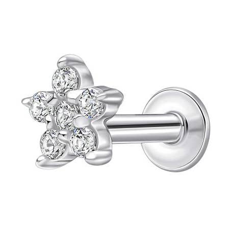 Pendiente Labret de Flor para venta al por mayor de Gecko Jewellery