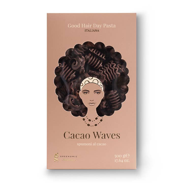 Pâtes Good Hair Day Cacao Waves (boîte de 8 sachets) pour la vente par Greenomic Delikatessen, USA