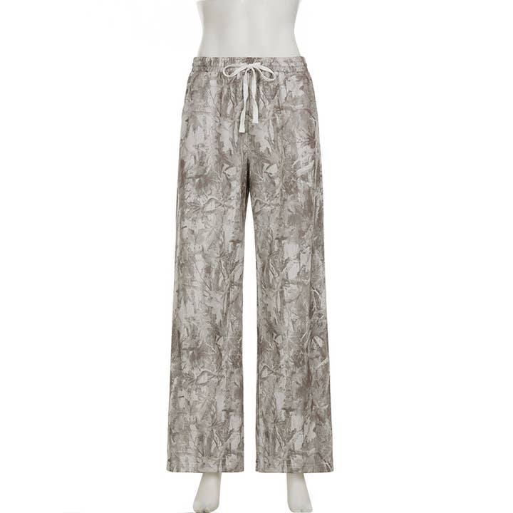 Rosa Clothing - Wholesale Pants - Women's - Woodland Deadwood Camo wide leg pants sweatpants22