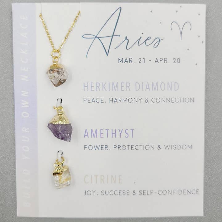 ACCITY - Wholesale Pendant/Charm Necklace - TWELVE CONSTELLATIONS NATURAL STONE NECKLACE_CWAJE104814