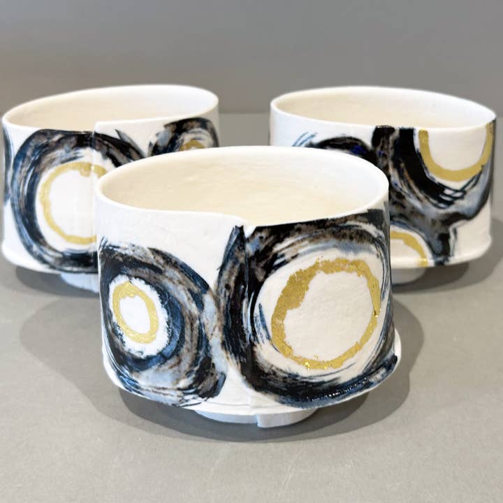 Sevilla Teabowls x 3 for wholesale by Jane Pritchard Ceramics