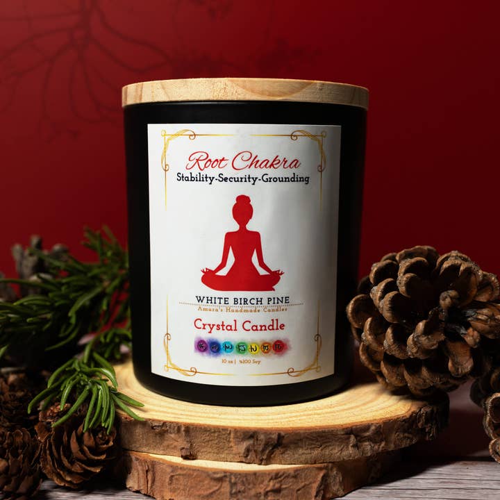 Amara Candles - Wholesale Jar/Filled Candle - 7 Chakra Crystal Healing Woodwick Soy Candles2