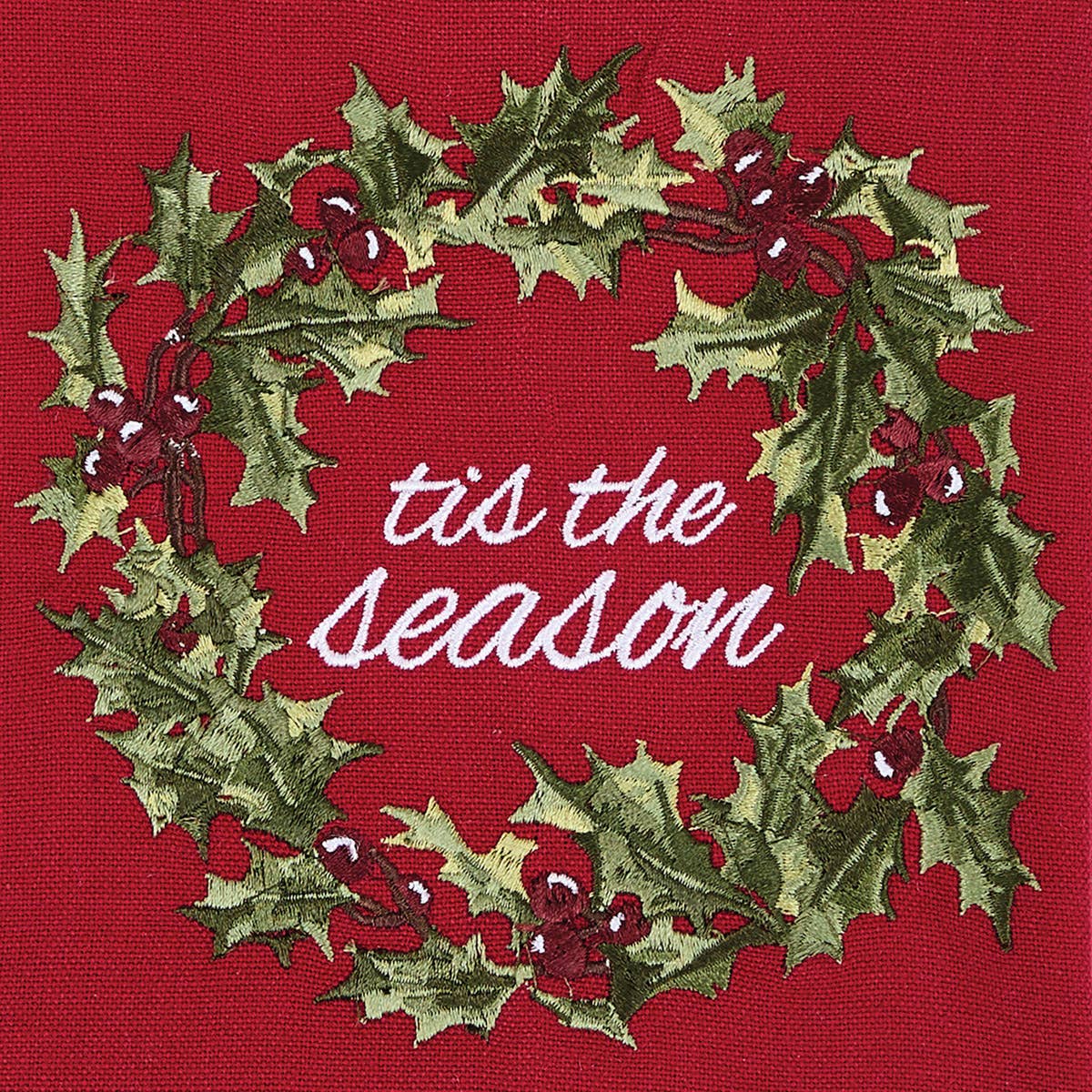 Park Designs - Wholesale Tea Towel - Tis The Season Wreath Dishtowel2