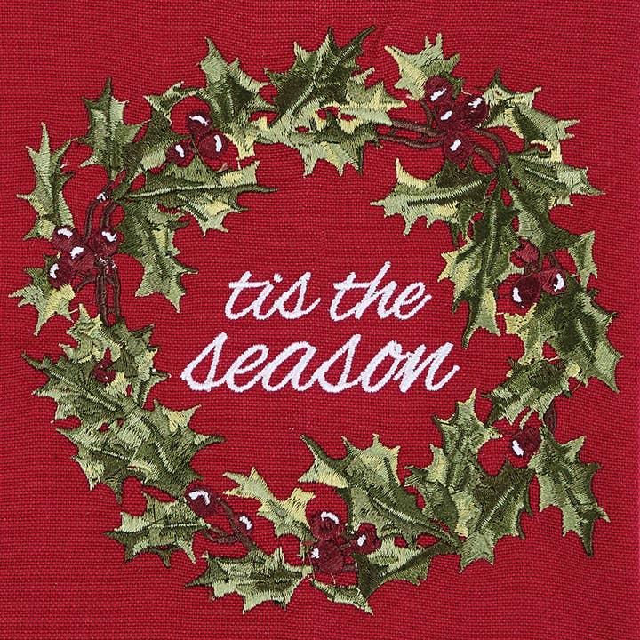 Park Designs - Wholesale Tea Towel - Tis The Season Wreath Dishtowel2