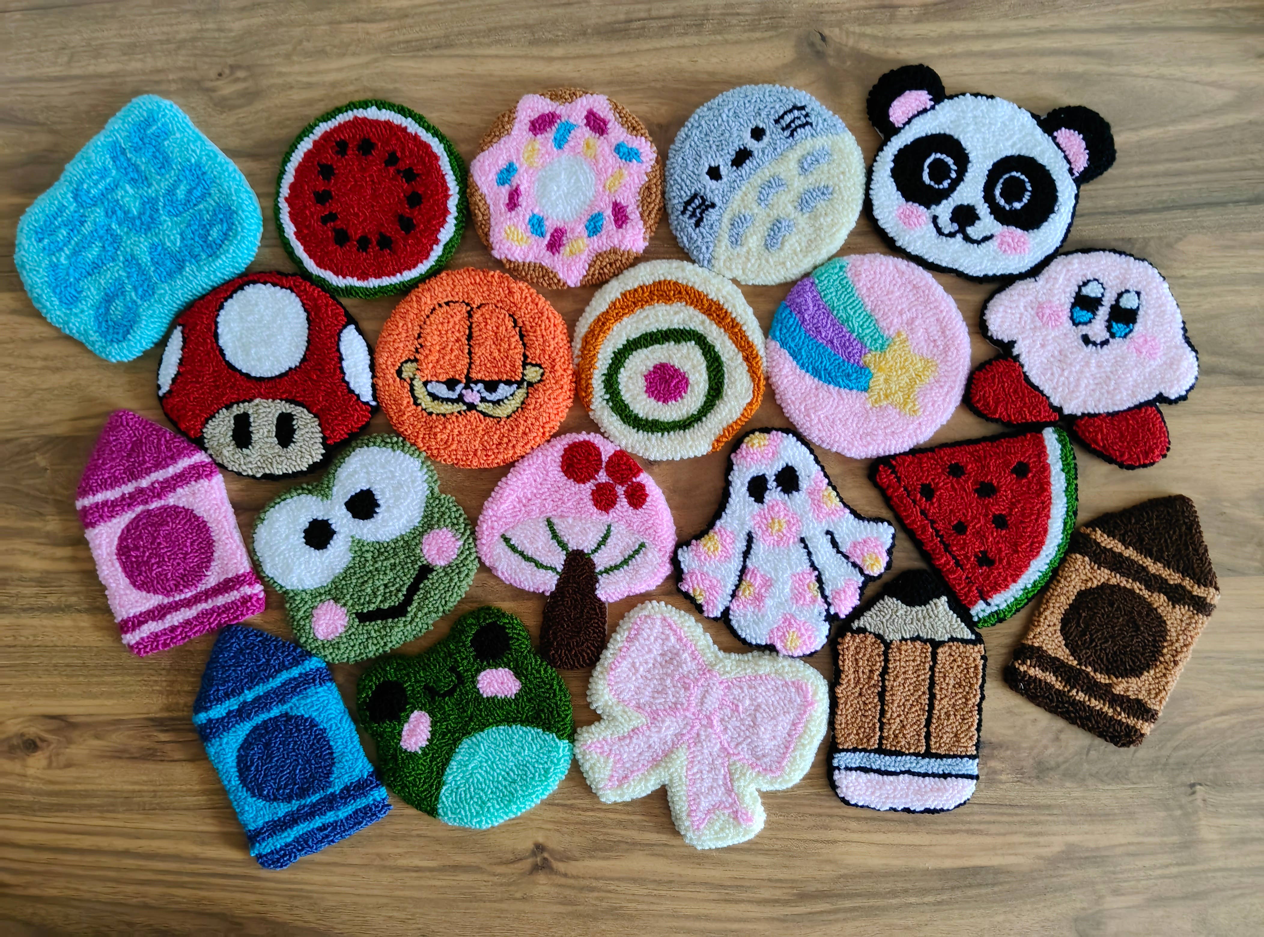 despinacrafting - Vendita all'ingrosso Sottobicchiere - Sottobicchieri Punch Needle fatti a mano, portatazze per caffè, accessori da tavola0