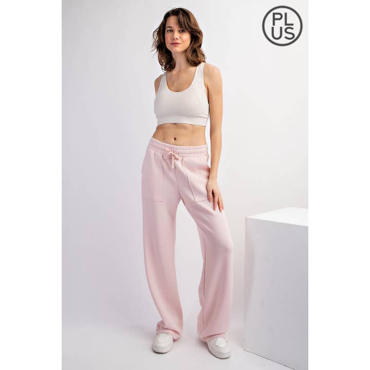 Rae Mode - Wholesale Lounge Sweatpants/Joggers - Women's - PLUS SIZE MODAL SCUBA STRAIGHT LOUNGE PANTS WITH POCKETS