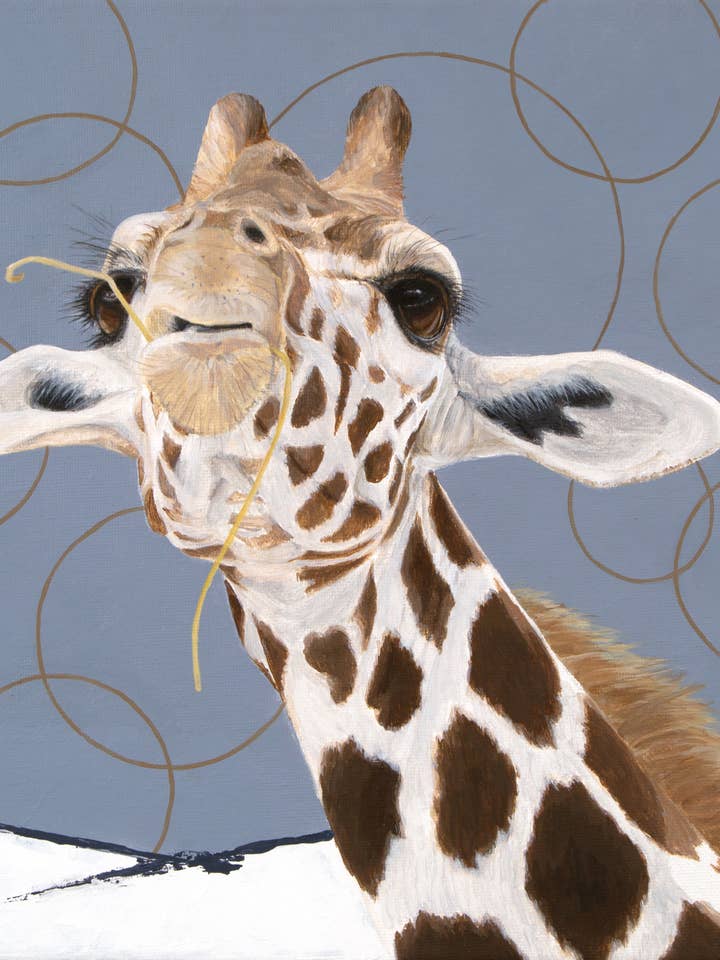 Will It Go Round in Circles? - Giraffe Print for wholesale by Tracy L Anderson