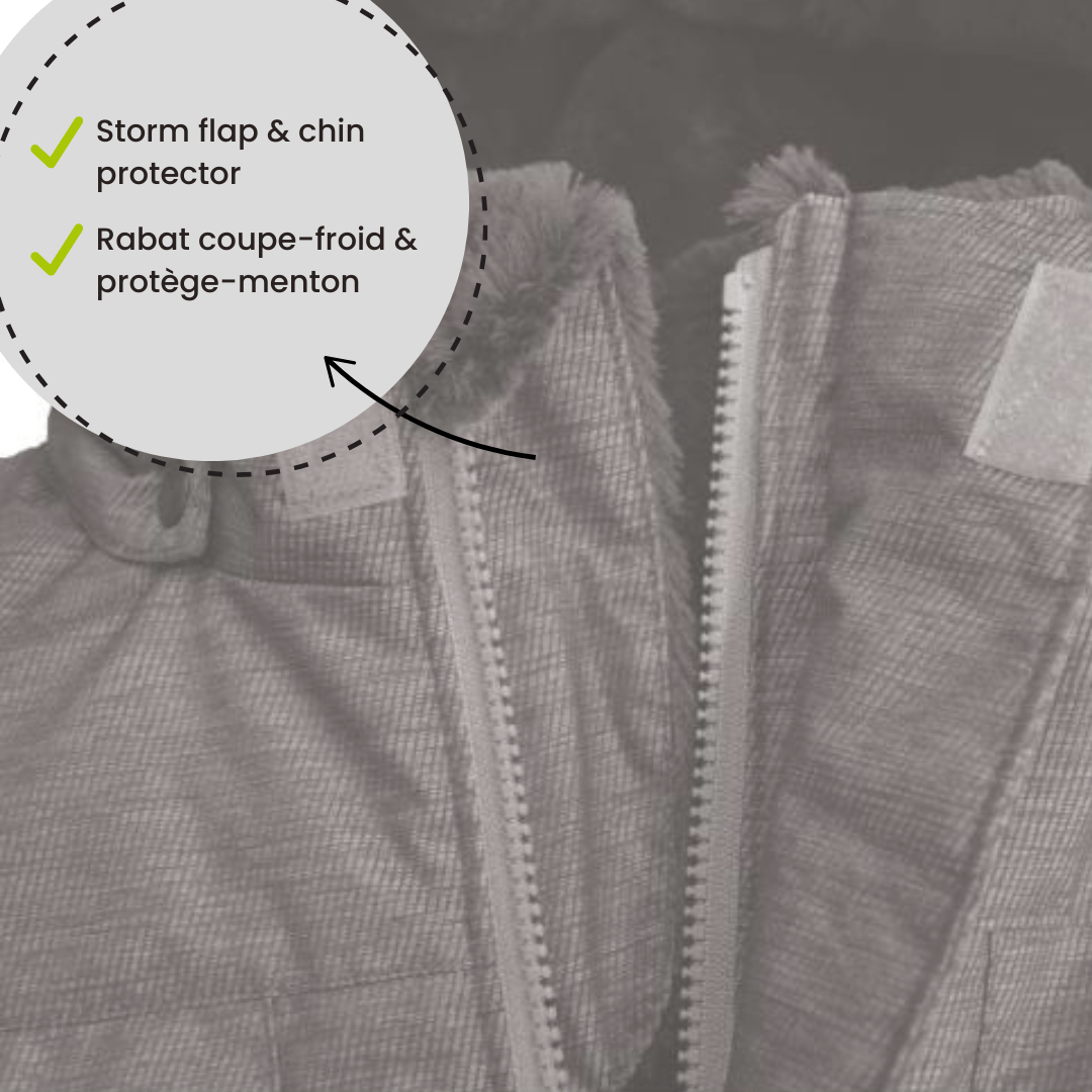 Perlimpinpin - Wholesale Snow Suit - Kids - Two piece kid snowsuit - Animals, black & cumin8