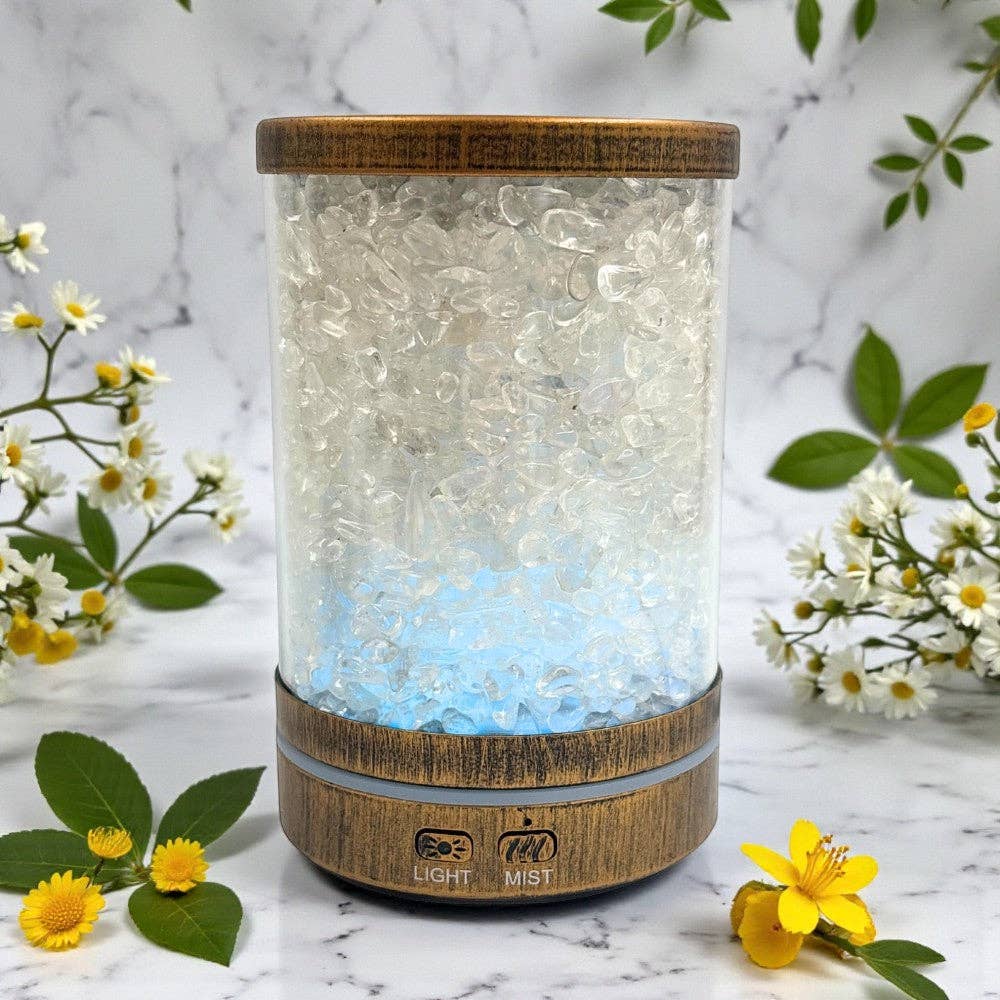 Earths Elements Wholesale - Vente Diffuseur électronique - Diffuseur Mini Ultrasonique Quartz Clair