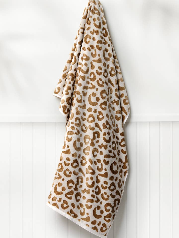 Leopard Gold Beach Towel for wholesale by Caro Home