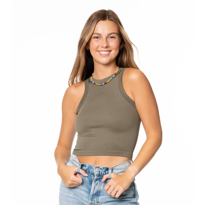Malibu Sugar - Wholesale Tank Top - Women's - Junior Ribbed SL Top6