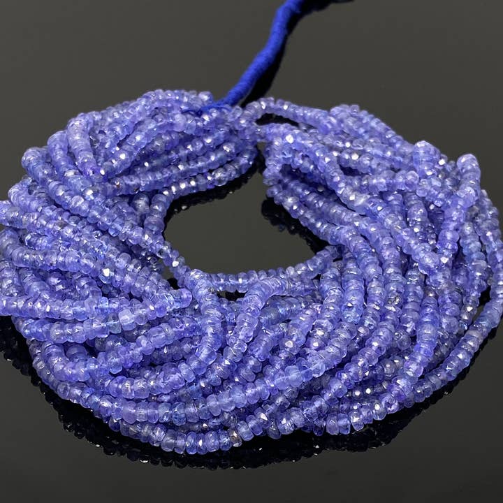 16-Zoll-Tansanit-Perlen, natürliche Edelsteinperlen, Schmuckzubehör für die Schmuckherstellung, Großhandelsperlen, AAA-Qualität für den Großhandel von Akstar Gems