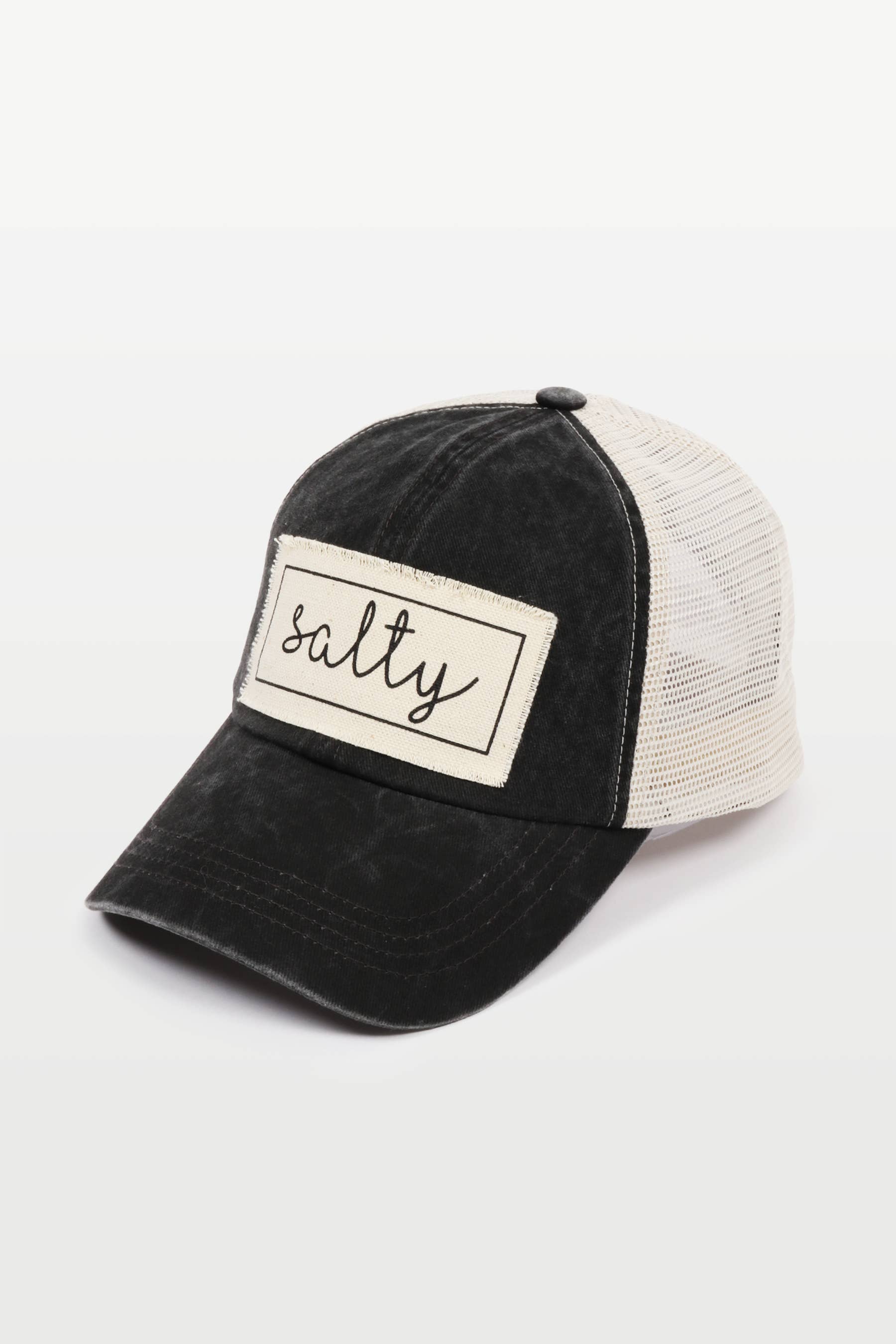 David And Young - Wholesale Baseball Cap - Women's - Salty Canvas Patch Mesh Back Baseball Cap3