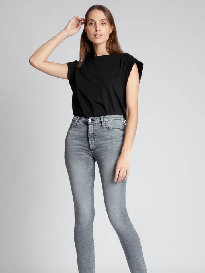 Megan Slim Straight - Stone Cold para venta al por mayor de Black Orchid Denim