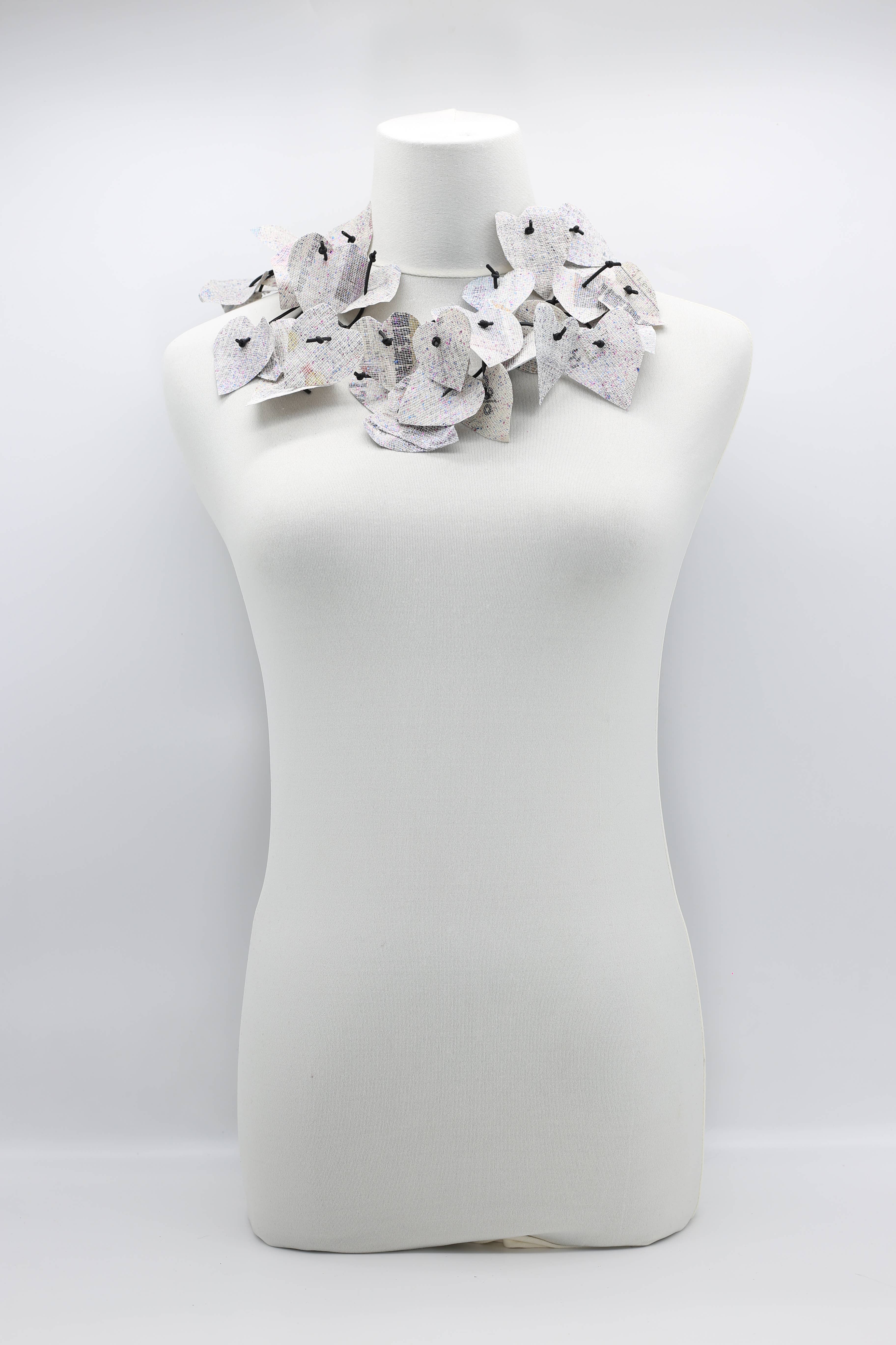 Jianhui London - Wholesale Bib Necklace - Recycled Paper Orchids Necklace1