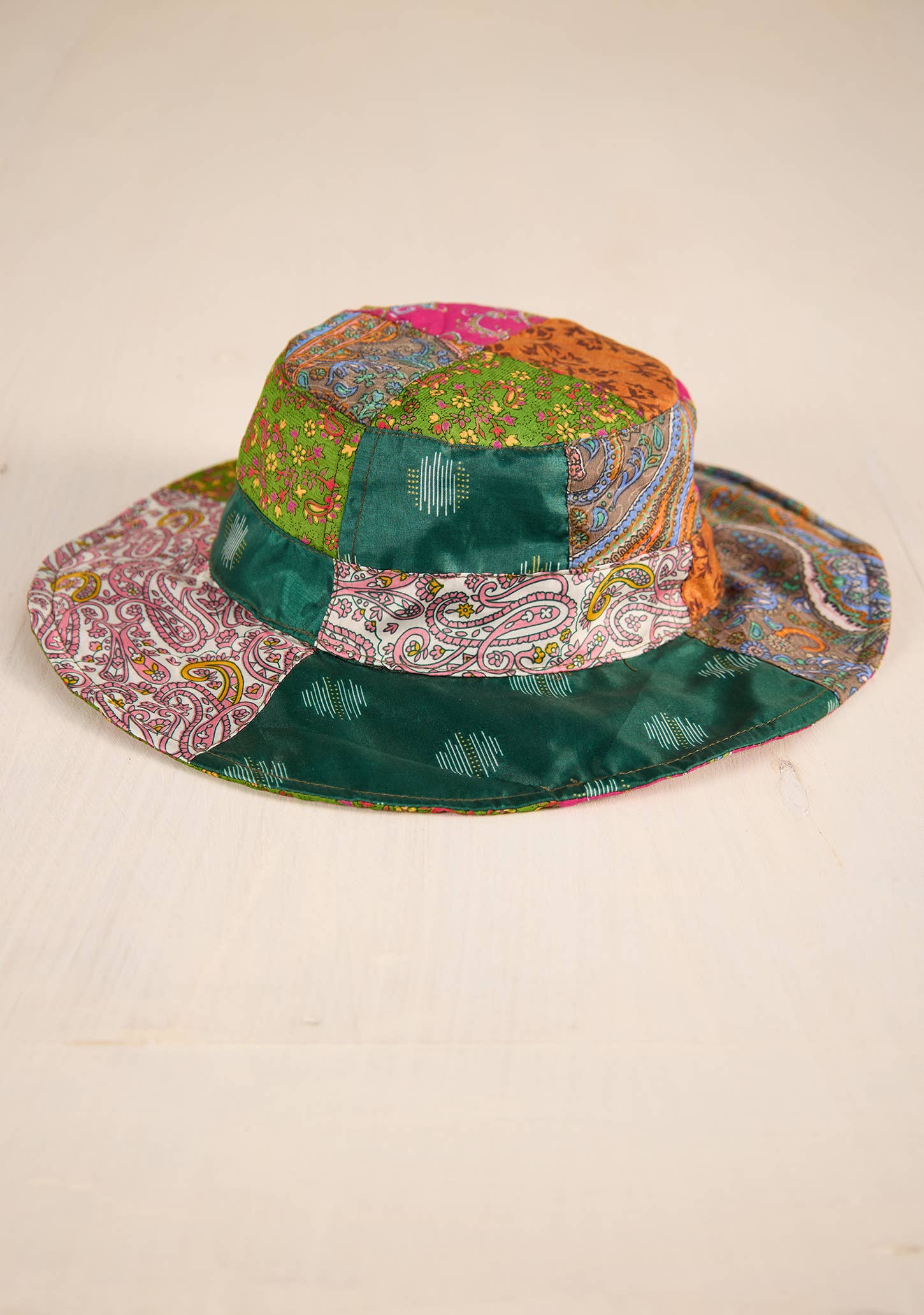 Namaste - Wholesale Bucket Hat - Women's - Recyled Sari Patchwork Hat1