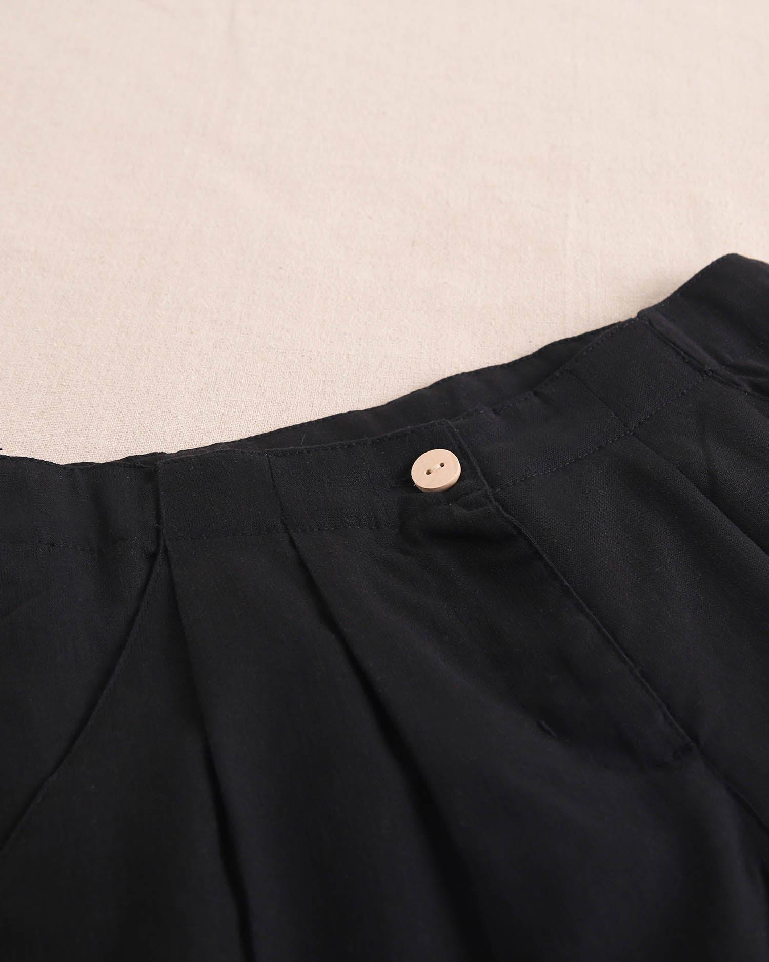 Dadati – Großhandel Hose – Kinder – Schwarze, fließende Leinenhose für Mädchen2